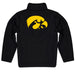 Iowa Hawkeyes Vive La Fete Game Day Solid Black Quarter Zip Pullover Sleeves - Vive La Fête - Online Apparel Store