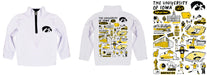 Iowa Hawkeyes Hand Sketched Vive La Fete Impressions Artwork White Boys Quarter Zip Pullover V1 - Vive La Fête - Online Apparel Store