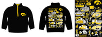 Iowa Hawkeyes Hand Sketched Vive La Fete Impressions Artwork  Black Boys Quarter Zip Pullover V1 - Vive La Fête - Online Apparel Store