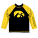 Iowa Hawkeyes Vive La Fete Logo Black Long Sleeve Raglan Rashguard