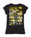 Iowa Hawkeyes Hand Sketched Vive La Fete Impressions Artwork Black Girls Cotton Short Sleeve Tee - Vive La Fête - Online Apparel Store