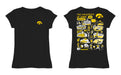 Iowa Hawkeyes Hand Sketched Vive La Fete Impressions Artwork Black Girls Cotton Short Sleeve Tee - Vive La Fête - Online Apparel Store