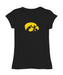 Iowa Hawkeyes Girl´s Fitted Cotton T-shirt Black