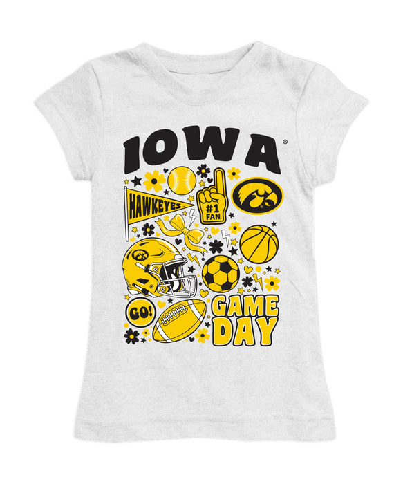 Iowa Hawkeyes Girl´s Fitted Cotton T-shirt White