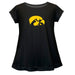 Iowa Hawkeyes Short Sleeve Youth Cotton Top Black