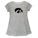 Iowa Hawkeyes Short Sleeve Youth Cotton Top Grey