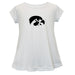 Iowa Hawkeyes Short Sleeve Youth Cotton Top White
