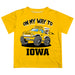 Iowa Hawkeyes  Vive La Fete Monster Truck Boys Game Day Gold Short Sleeve Tee