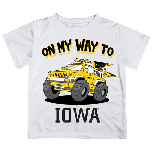 Iowa Hawkeyes Vive La Fete Monster Truck Boys Game Day White Short Sleeve Tee
