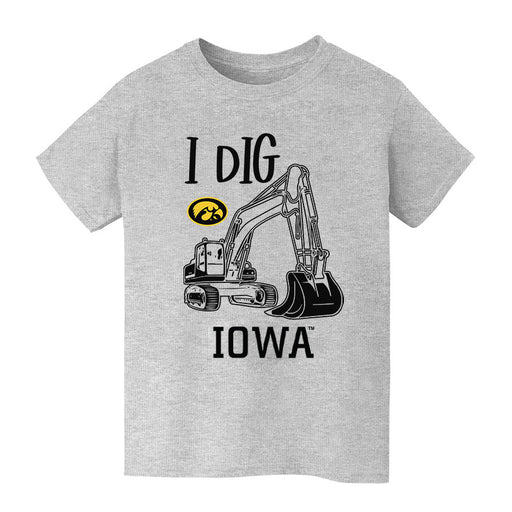Iowa Hawkeyes Vive La Fete Excavator Heather Grey Cotton Short Sleeve Tee