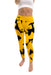 Iowa Hawkeyes Vive La Fete Paint Brush Logo on Waist Women Gold Yoga Leggings