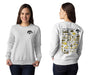 Iowa Hawkeyes Hand Sketched Artwork Black Crewneck Sweatshirt for Women - Vive La Fête - Online Apparel Store