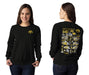 Iowa Hawkeyes Hand Sketched Artwork Black Crewneck Sweatshirt for Women - Vive La Fête - Online Apparel Store