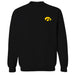 Iowa Hawkeyes Hand Sketched Vive La Fete Impressions Artwork Black Crew Neck Sweatshirt for Women