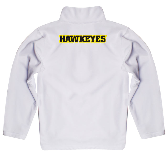 Iowa Hawkeyes Vive La Fete Logo and Mascot Name Womens White Quarter Zip Pullover - Vive La Fête - Online Apparel Store