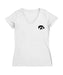 Iowa Hawkeyes Hand Sketched Vive La Fete Impressions Artwork White Women Cotton Short Sleeve V-Neck Tshirt