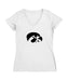 Iowa Hawkeyes Women's V-neck Fitted Cotton T-Shirt White