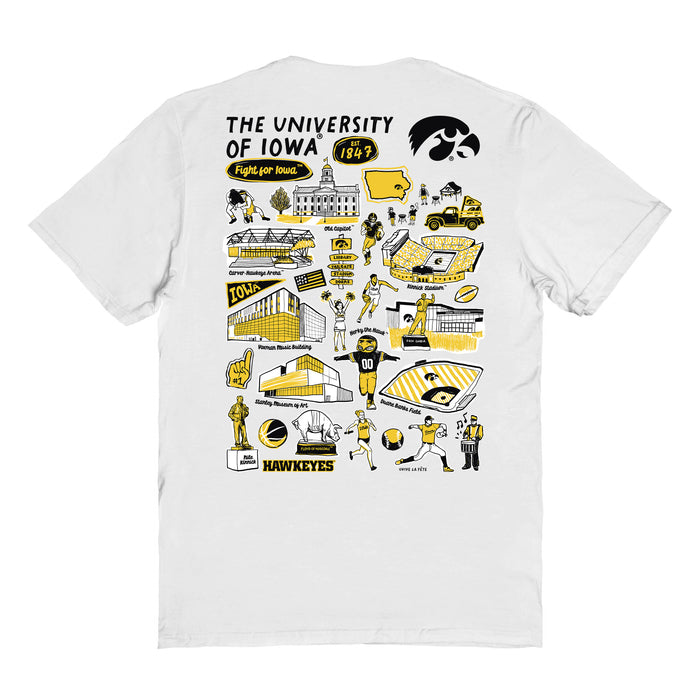 Iowa Hawkeyes Vive La Fete Impressions Artwork Womens Cotton Tshirt - Vive La Fête - Online Apparel Store