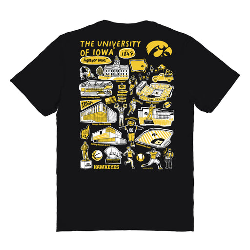 Iowa Hawkeyes Vive La Fete Impressions Artwork Womens Cotton Tshirt - Vive La Fête - Online Apparel Store