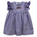 Northern Iowa Panthers Embroidered Purple Gingham Ruffle Dress