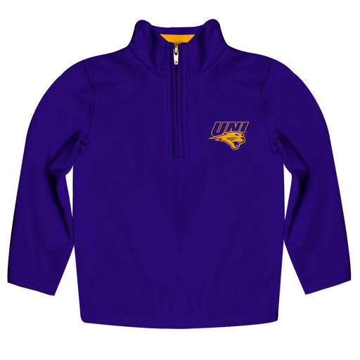 Northern Iowa Panthers Vive La Fete Logo and Mascot Name Womens Purple Quarter Zip Pullover