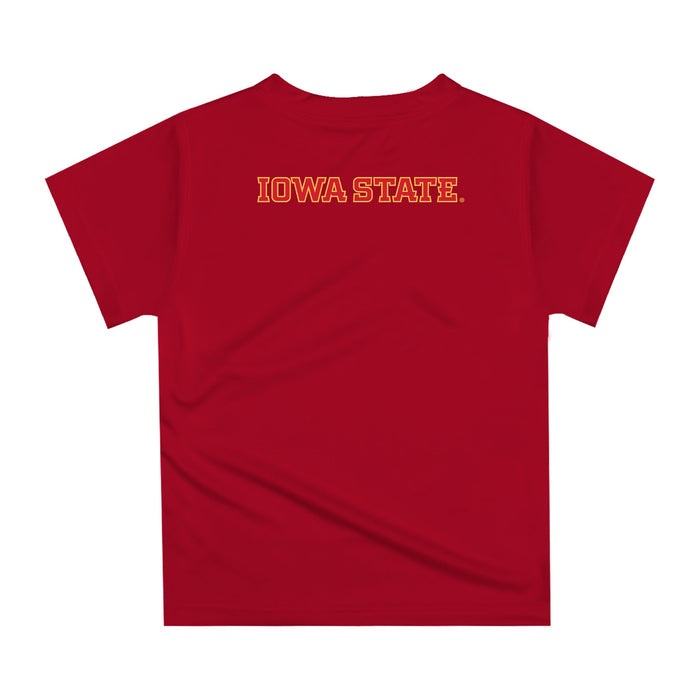 Iowa State Cyclones ISU Original Dripping Football Helmet Red T-Shirt by Vive La Fete - Vive La Fête - Online Apparel Store