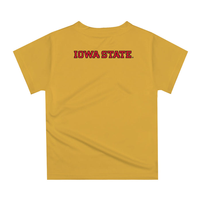Iowa State Cyclones ISU Original Dripping Football Helmet Gold T-Shirt by Vive La Fete - Vive La Fête - Online Apparel Store