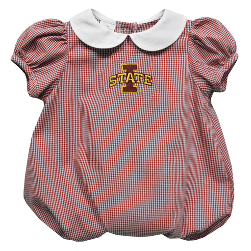 Iowa State Cyclones ISU Embroidered Maroon Girls Baby Bubble Short Sleeve