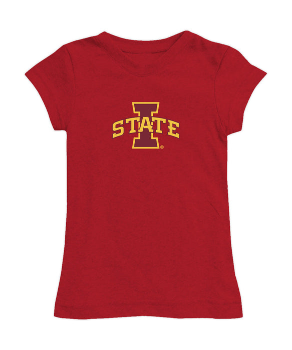 Iowa State Cyclones Girl´s Fitted Cotton T-shirt Red