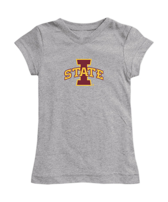 Iowa State Cyclones Girl´s Fitted Cotton T-shirt Grey