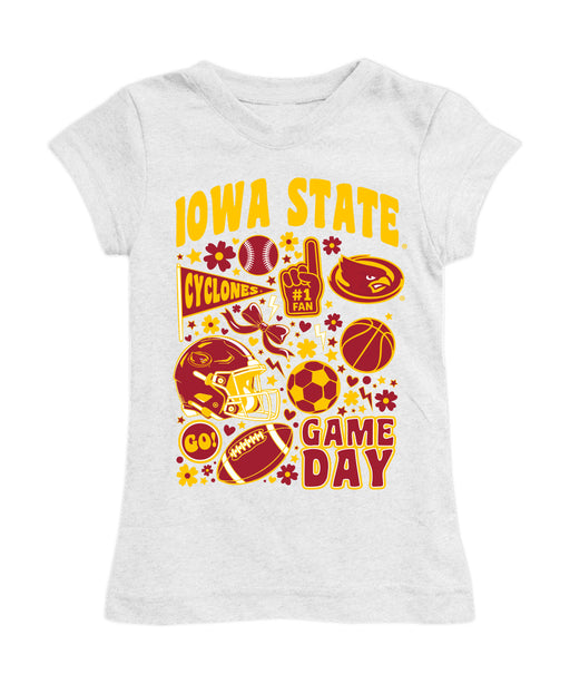 Iowa State Cyclones ISU Girl´s Fitted Cotton T-shirt White