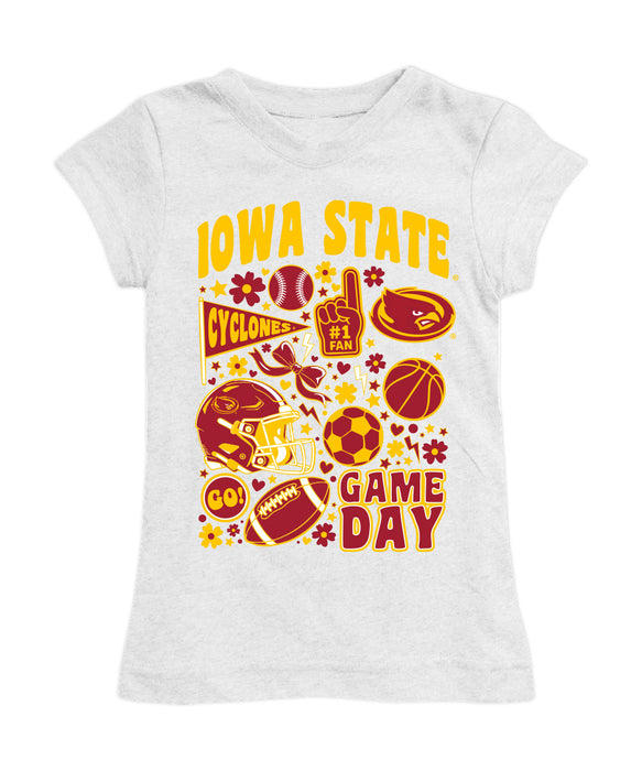 Iowa State Cyclones ISU Girl´s Fitted Cotton T-shirt White
