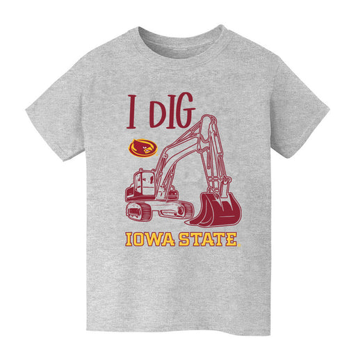Iowa State Cyclones ISU Vive La Fete Excavator Heather Grey Cotton Short Sleeve Tee