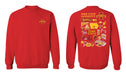 Iowa State Cyclones ISU Hand Sketched Vive La Fete Impressions Artwork Red Crew Neck Sweatshirt for Women - Vive La Fête - Online Apparel Store