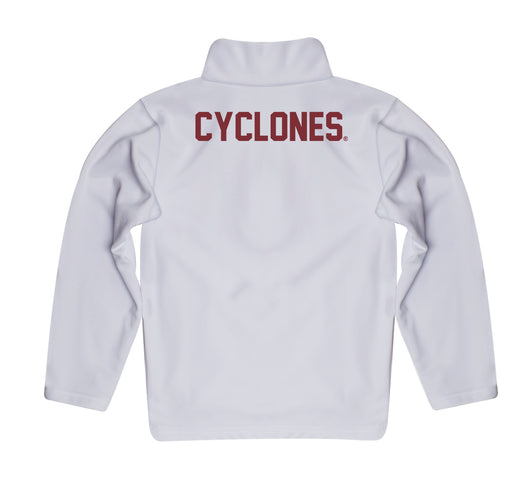 Iowa State Cyclones Vive La Fete Logo and Mascot Name Womens White Quarter Zip Pullover - Vive La Fête - Online Apparel Store
