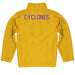 Iowa State Cyclones Vive La Fete Logo and Mascot Name Womens Gold Quarter Zip Pullover - Vive La Fête - Online Apparel Store