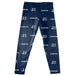 Jackson State Tigers Vive La Fete Girls Game Day All Over Two Logos Elastic Waist Classic Play Blue Leggings Tights