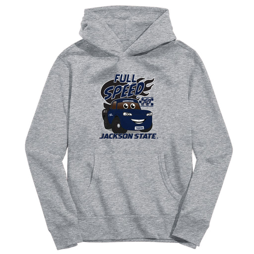 Jackson State University Tigers Full Speed Heather Grey Cotton Youth Hoodie