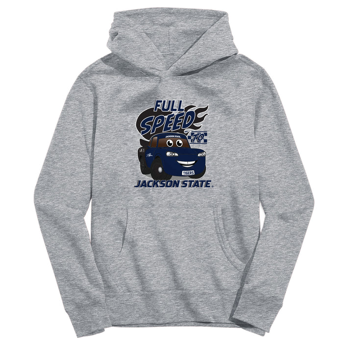 Jackson State University Tigers Full Speed Heather Grey Cotton Youth Hoodie