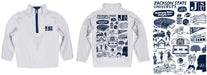 Jackson State University Tigers Hand Sketched Vive La Fete Impressions Artwork White Boys Quarter Zip Pullover V1 - Vive La Fête - Online Apparel Store