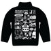Jackson State University Tigers Hand Sketched Vive La Fete Impressions Artwork Black Boys Quarter Zip Pullover V1 - Vive La Fête - Online Apparel Store