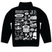 Jackson State University Tigers Hand Sketched Vive La Fete Impressions Artwork Black Boys Quarter Zip Pullover V1 - Vive La Fête - Online Apparel Store