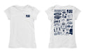 Jackson State University Tigers Hand Sketched Vive La Fete Impressions Artwork White Girls Cotton Short Sleeve Tee - Vive La Fête - Online Apparel Store