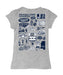 Jackson State University Tigers Hand Sketched Vive La Fete Impressions Artwork Grey Girls Cotton Short Sleeve Tee - Vive La Fête - Online Apparel Store