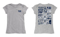 Jackson State University Tigers Hand Sketched Vive La Fete Impressions Artwork Grey Girls Cotton Short Sleeve Tee - Vive La Fête - Online Apparel Store