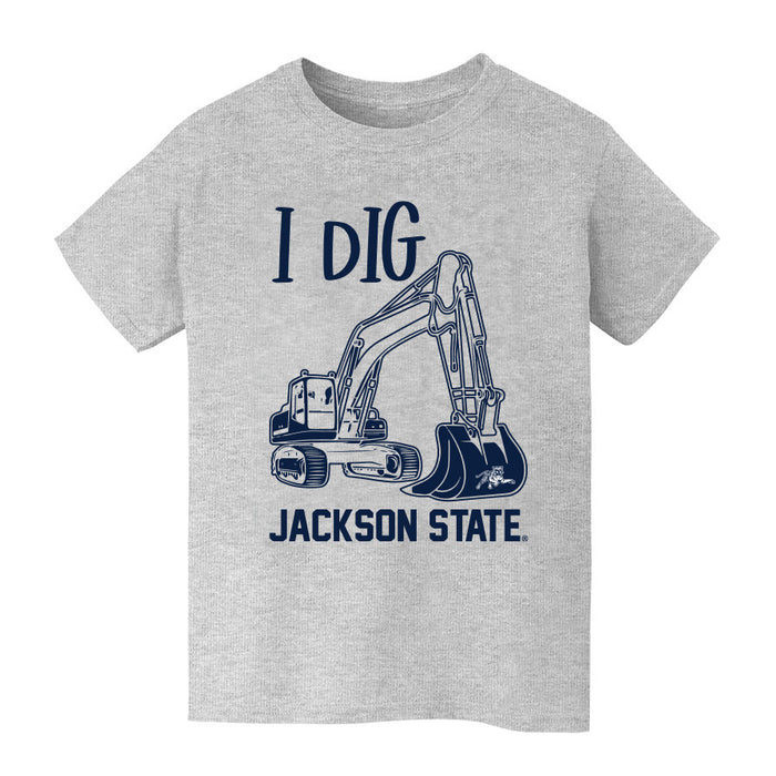 Jackson State University Tigers Vive La Fete Excavator Heather Grey Cotton Short Sleeve Tee