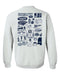 Jackson State University Tigers Hand Sketched Artwork Navy Crewneck Sweatshirt for Women - Vive La Fête - Online Apparel Store