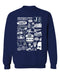 Jackson State Tigers JSU Vive La Fete Impressions Navy Cotton Crewneck Sweatshirt for Women
