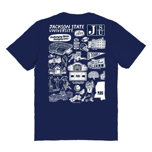 Jackson State Tigers JSU Vive La Fete Impressions Artwork Womens Cotton Tshirt - Vive La Fête - Online Apparel Store