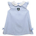 Johns Hopkins Blue Jays Embroidered Light Blue Gingham A Line Dress